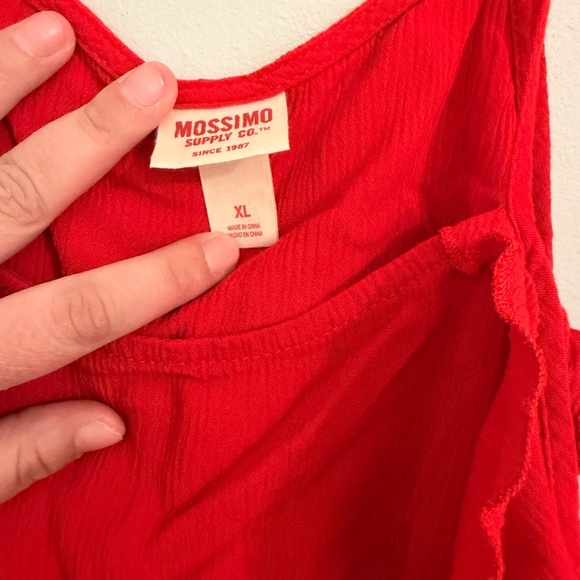 Mossimo Supply Co. Bright Red Sleeveless Ruffle Top - Picture 4 of 4